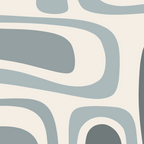 Palm Springs Midcentury Mod Abstract Pattern in Light Gray-Blue Tones and Cream Coffee Mug Gallery Image 2