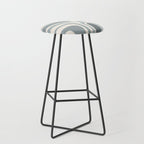 Palm Springs Midcentury Mod Abstract Pattern in Light Gray-Blue Tones and Cream Stool Gallery Image 1