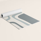 Palm Springs Midcentury Mod Abstract Pattern in Light Gray-Blue Tones and Cream Yoga Mat Gallery Image 2
