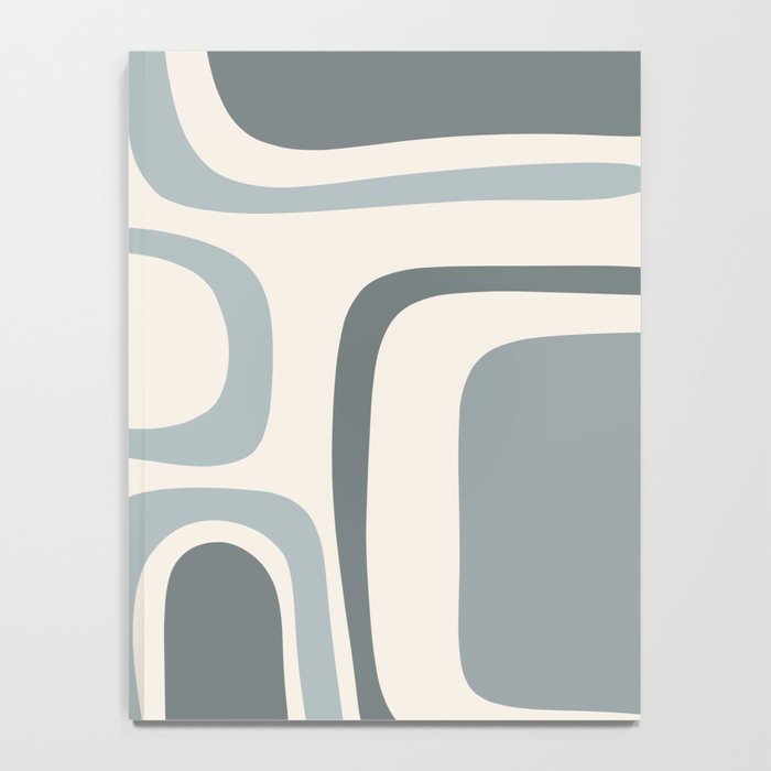 Palm Springs Midcentury Mod Abstract Pattern in Light Gray-Blue Tones and Cream Notebook Gallery Image 4