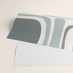 Palm Springs Midcentury Mod Abstract Pattern in Light Gray-Blue Tones and Cream Wrapping Paper Gallery Image 2