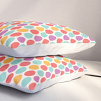 Modern colorful artistic teal pink orange easter eggs pattern Pillow Sham Gallery Image 3
