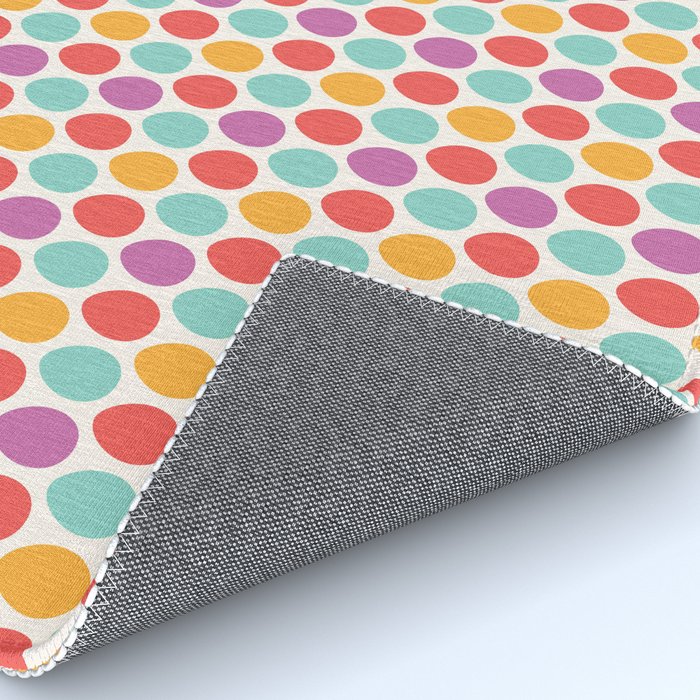 Modern colorful artistic teal pink orange easter eggs pattern Rug Gallery Image 4