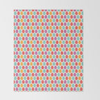 Modern colorful artistic teal pink orange easter eggs pattern Throw Blanket Gallery Image 2