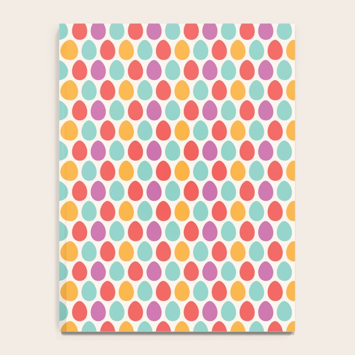 Modern colorful artistic teal pink orange easter eggs pattern Notebook Gallery Image 4