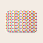 Modern colorful artistic teal pink orange easter eggs pattern Bath Mat Gallery Image 1