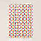 Modern colorful artistic teal pink orange easter eggs pattern Stationery Card Gallery Image 2