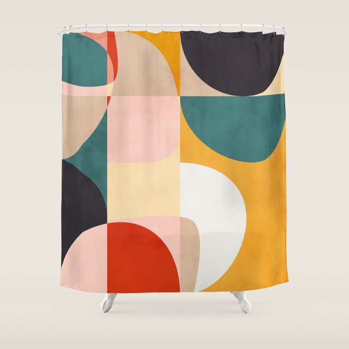 modern shapes 7 Shower Curtain Gallery Image 1