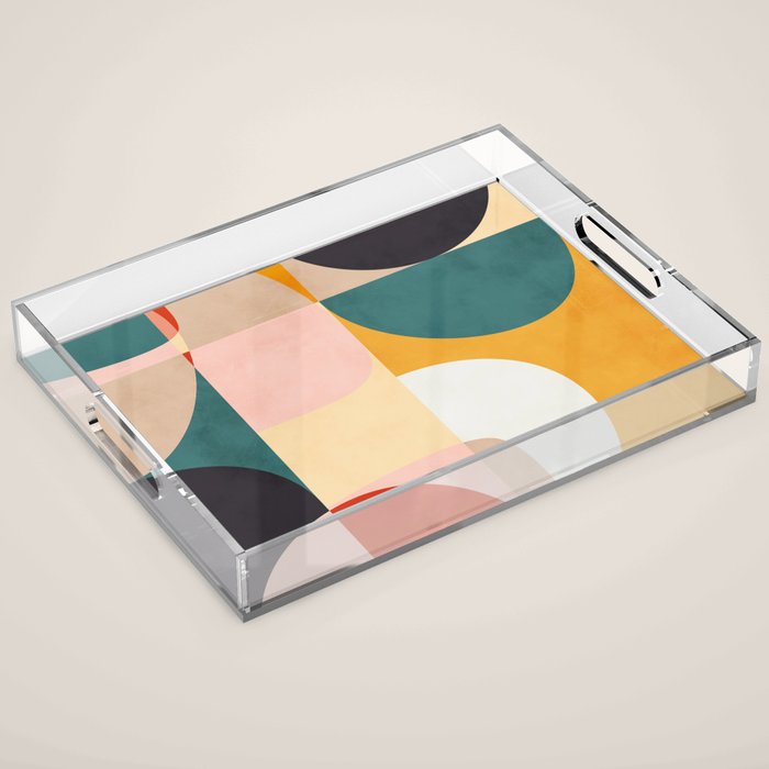 modern shapes 7 Acrylic Tray Gallery Image 1