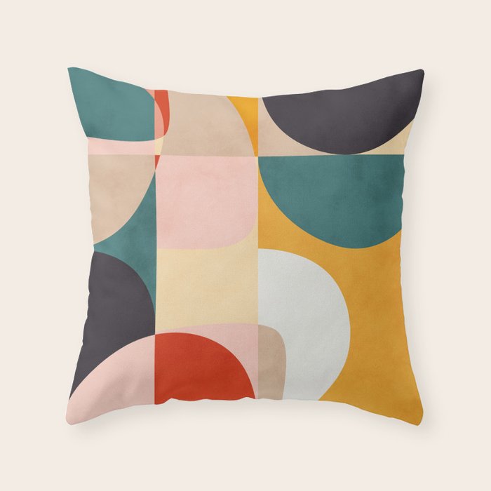 modern shapes 7 Throw Pillow Gallery Image 6