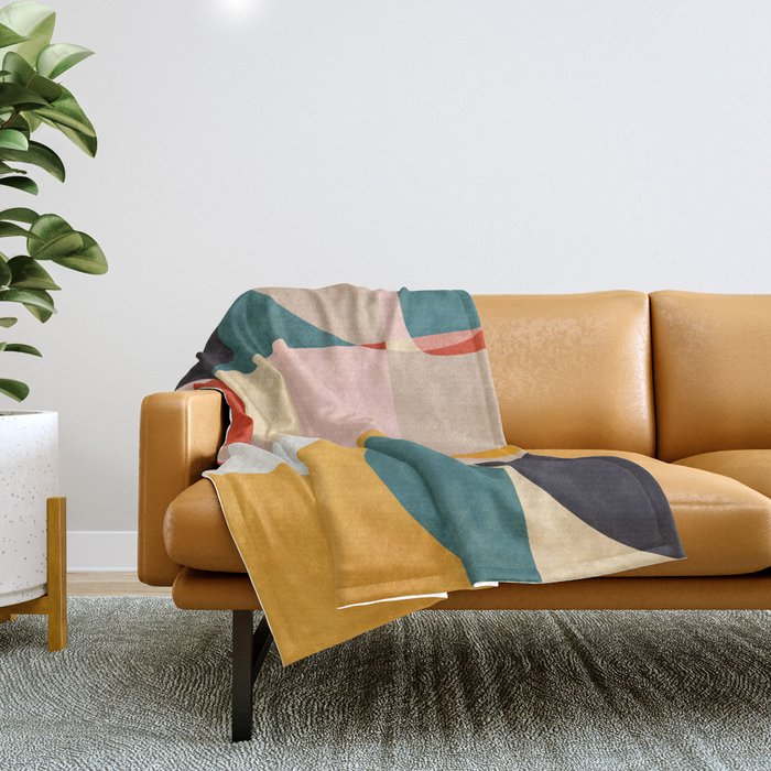 modern shapes 7 Throw Blanket Gallery Image 1