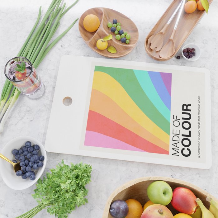 Made of colour - Pride Swatch Rainbow Cutting Board Gallery Image 2