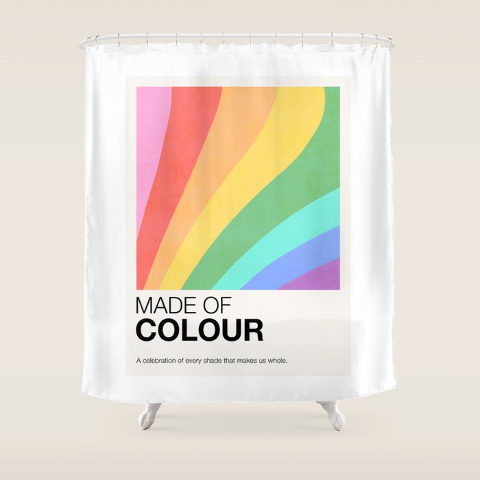 Made of colour - Pride Swatch Rainbow Shower Curtain Gallery Image 1