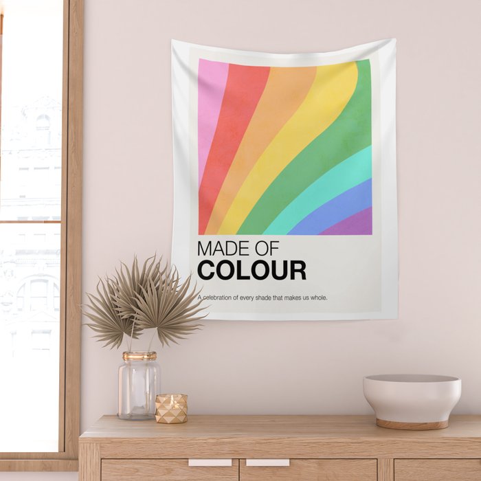 Made of colour - Pride Swatch Rainbow Wall Tapestry Gallery Image 2