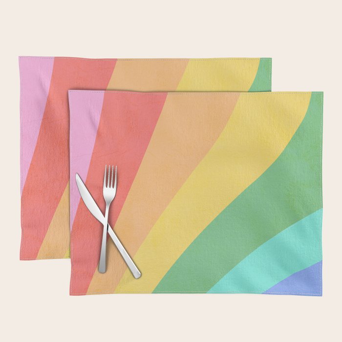 Made of colour - Pride Swatch Rainbow Placemat Gallery Image 1