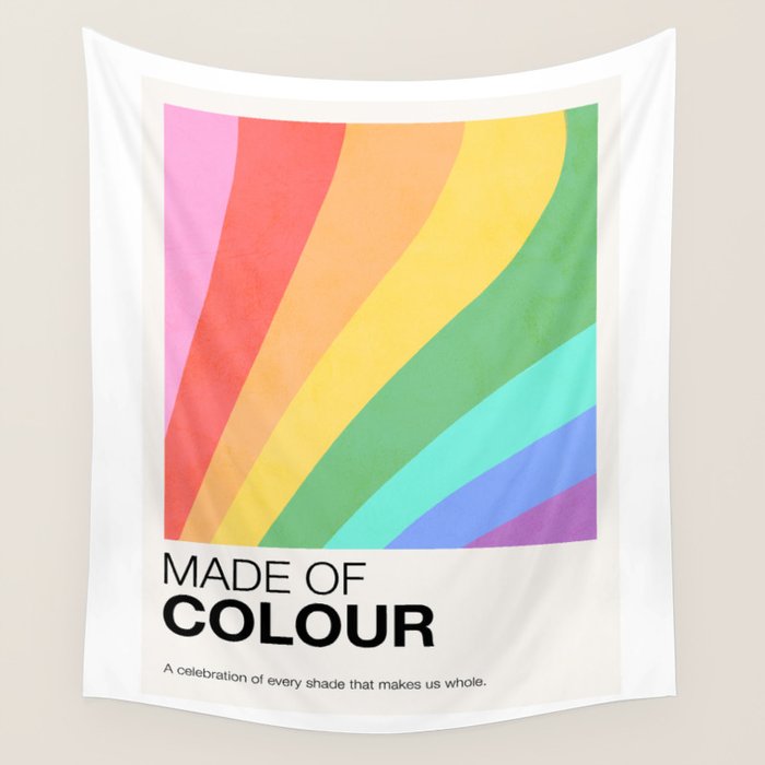 Made of colour - Pride Swatch Rainbow Wall Tapestry Gallery Image 4