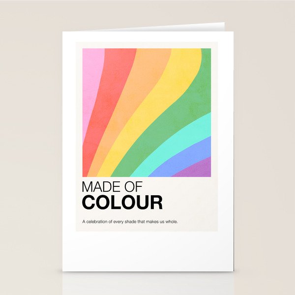 Made of colour - Pride Swatch Rainbow Stationery Card Gallery Image 2