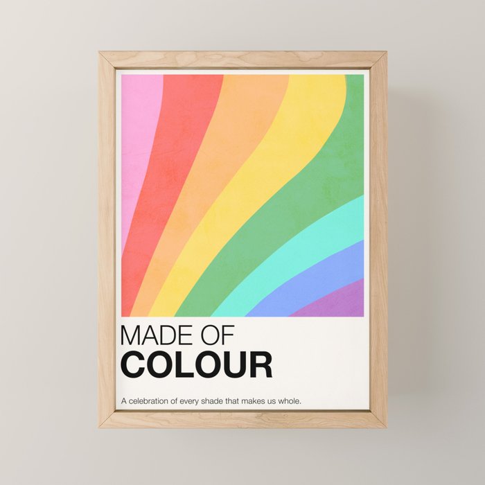 Made of colour - Pride Swatch Rainbow Mini Art Print Gallery Image 1