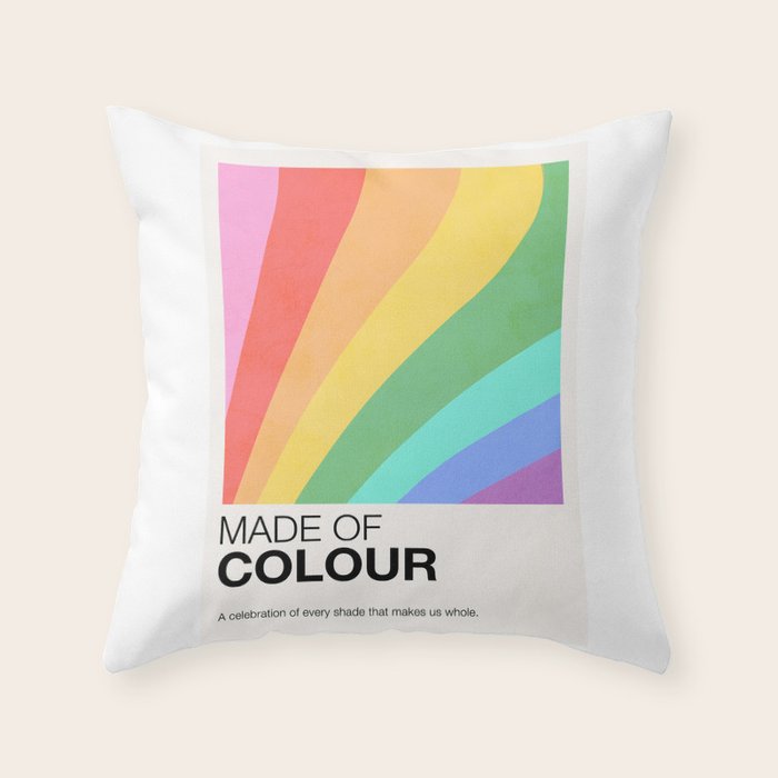 Made of colour - Pride Swatch Rainbow Throw Pillow Gallery Image 2