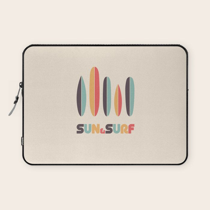 Sun & Surf Surfboards - Retro Rainbow Laptop Sleeve Gallery Image 1