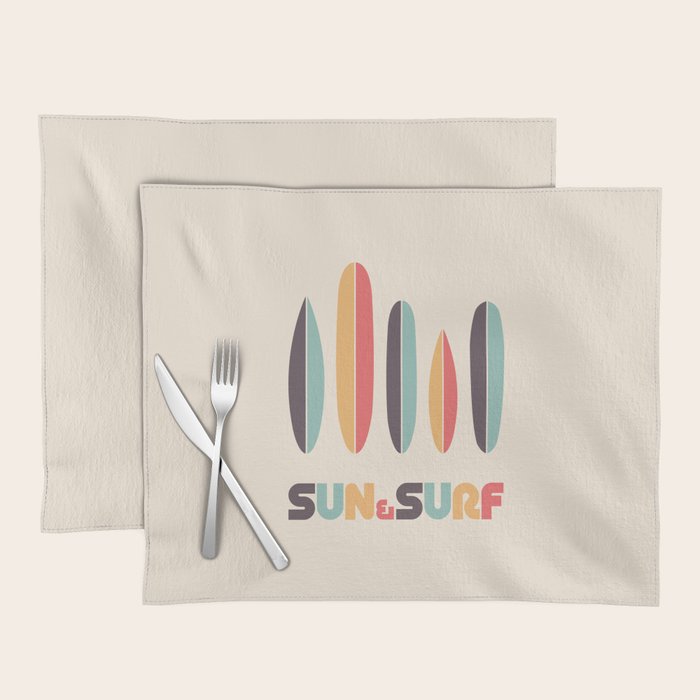 Sun & Surf Surfboards - Retro Rainbow Placemat Gallery Image 1