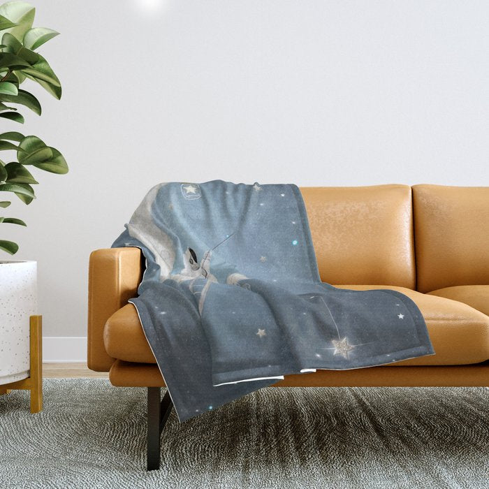 the star collector Throw Blanket Gallery Image 1