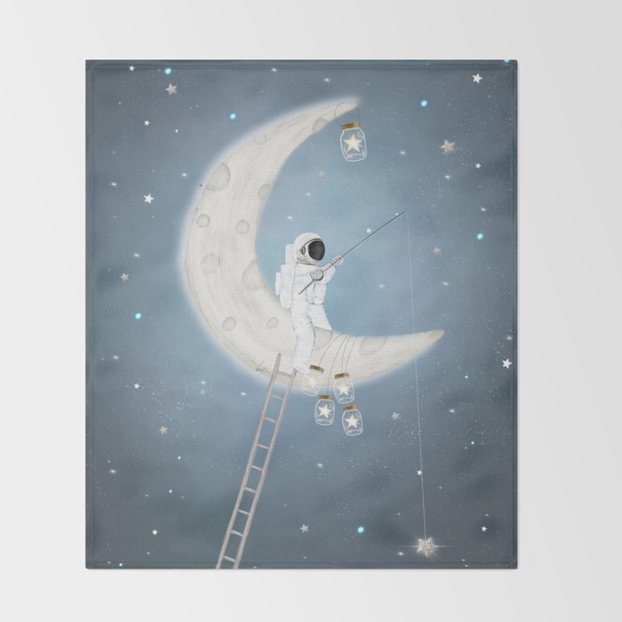 the star collector Throw Blanket Gallery Image 2