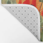 Red Poppy Garden Floral Landscape Bath Mat Gallery Image 2