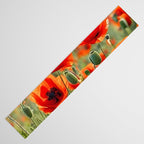 Red Poppy Garden Floral Landscape Table Runner Gallery Image 3