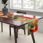 Red Poppy Garden Floral Landscape Table Runner Gallery Image 2