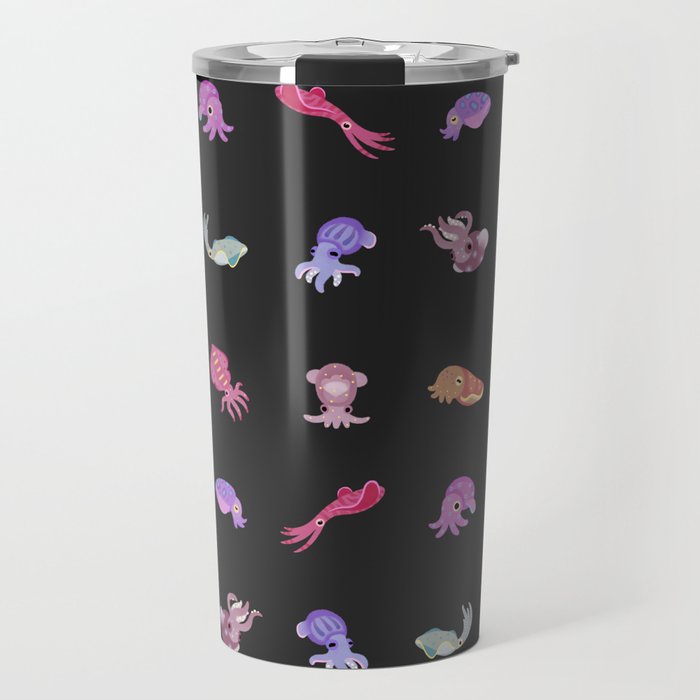 Squids - black Travel Mug Gallery Image 1