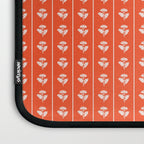Vintage Cottage Flowers and Stripes Pattern in Orange Laptop Sleeve Gallery Image 3