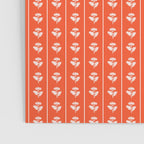 Vintage Cottage Flowers and Stripes Pattern in Orange Poster Gallery Image 3