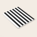 Black and white vertical stripes Classic cabana Stripe Notebook Gallery Image 3
