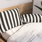 Black and white vertical stripes Classic cabana Stripe Pillow Sham Gallery Image 2