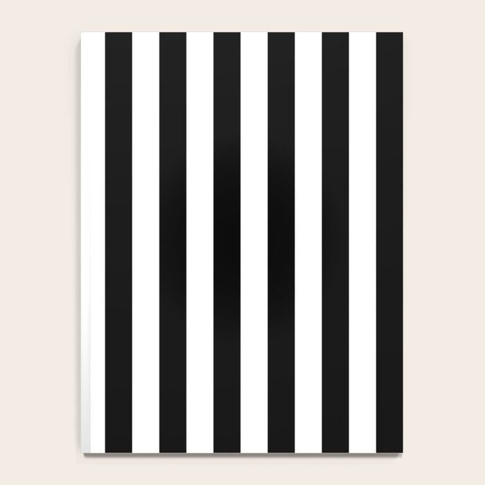 Black and white vertical stripes Classic cabana Stripe Notebook Gallery Image 4