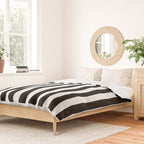 Black and white vertical stripes Classic cabana Stripe Duvet Cover Gallery Image 2