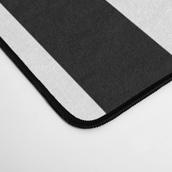 Black and white vertical stripes Classic cabana Stripe Desk Mat Gallery Image 4