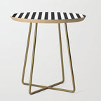 Black and white vertical stripes Classic cabana Stripe Side Table Gallery Image 1