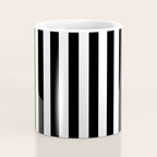 Black and white vertical stripes Classic cabana Stripe Coffee Mug Gallery Image 4