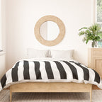 Black and white vertical stripes Classic cabana Stripe Duvet Cover Gallery Image 3
