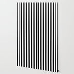 Black and white vertical stripes Classic cabana Stripe Wallpaper Gallery Image 2