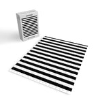 Black and white vertical stripes Classic cabana Stripe Jigsaw Puzzle Gallery Image 2