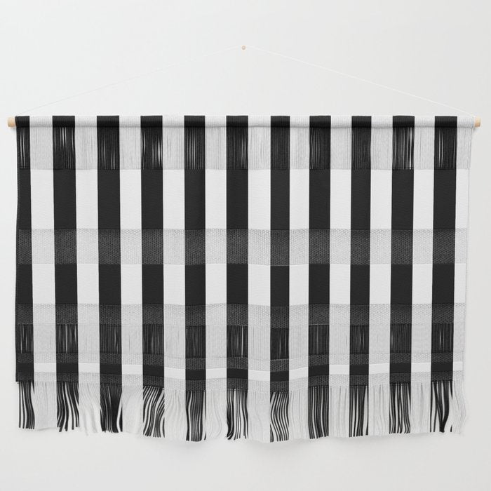 Black and white vertical stripes Classic cabana Stripe Wall Hanging Gallery Image 1