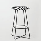 Black and white vertical stripes Classic cabana Stripe Stool Gallery Image 1
