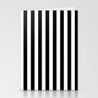 Black and white vertical stripes Classic cabana Stripe Stationery Card Gallery Image 2