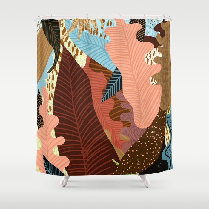 Earthy Forest Shower Curtain Gallery Image 1