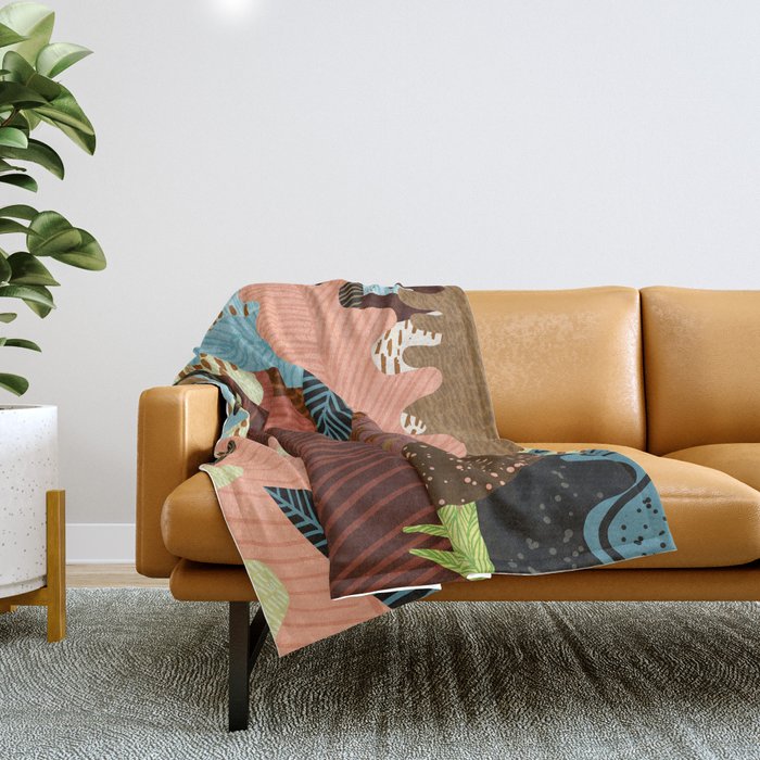 Earthy Forest Throw Blanket Gallery Image 1