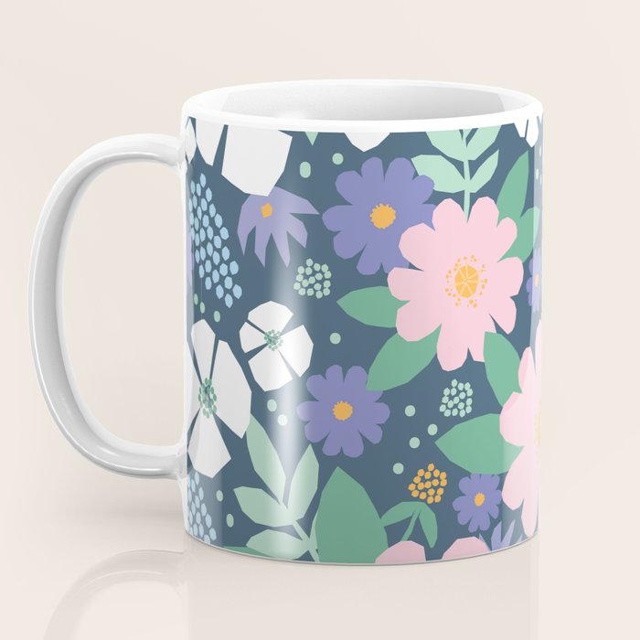 Pink and violet florals Coffee Mug Gallery Image 3