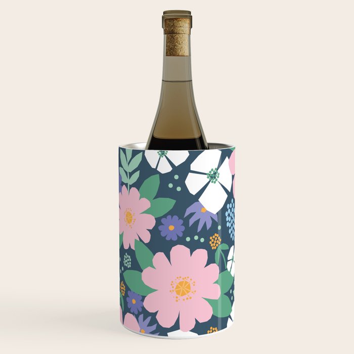 Pink and violet florals Wine Chiller Gallery Image 1